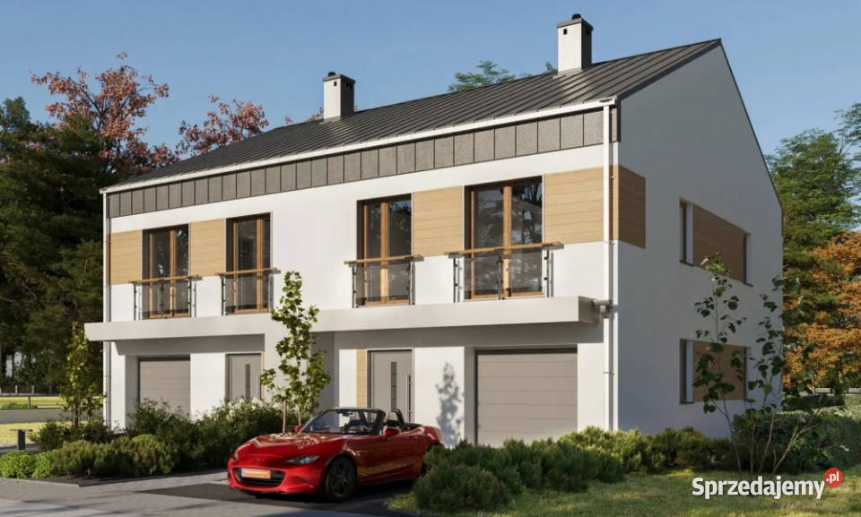 Nowoczesny dom z garażem blacha Podolszyn