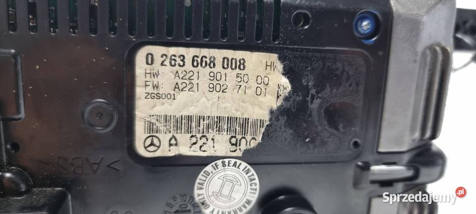 LICZNIK ZEGAR MERCEDES BENZ A2219015000 Lipno