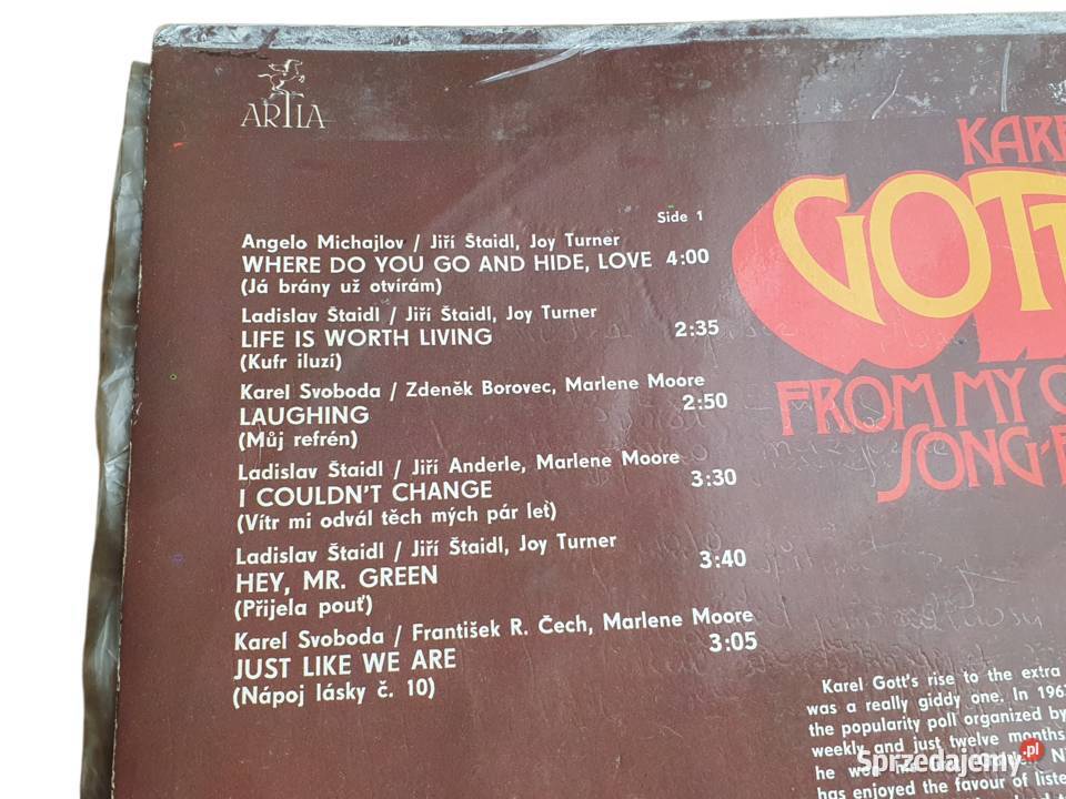 Stara płyta winylowa Karel Gott From My Czech Cieszyn