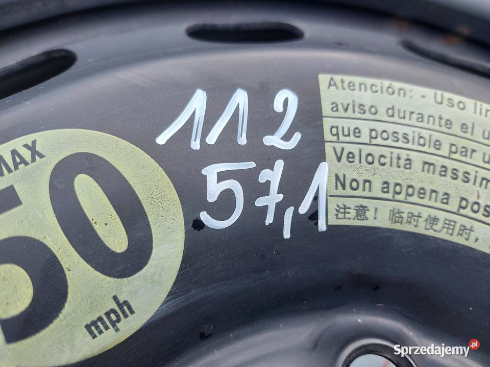 GOLF AUDI SEAT ALTEA koło dojazdowe 1257016 96M