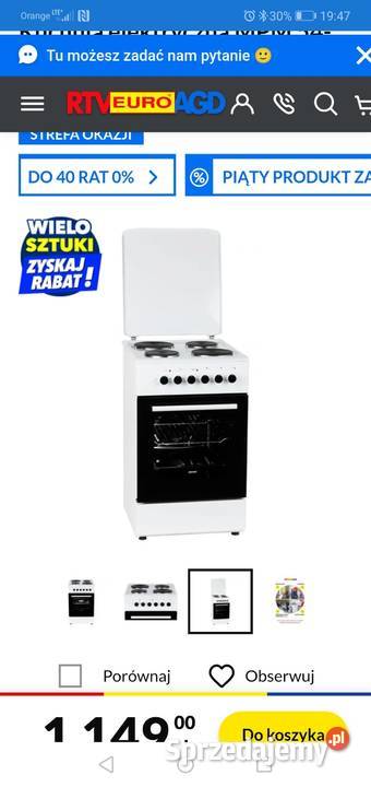 Kuchenka elektryczna z piekarnikiem wolnostojące Katowice sprzedam