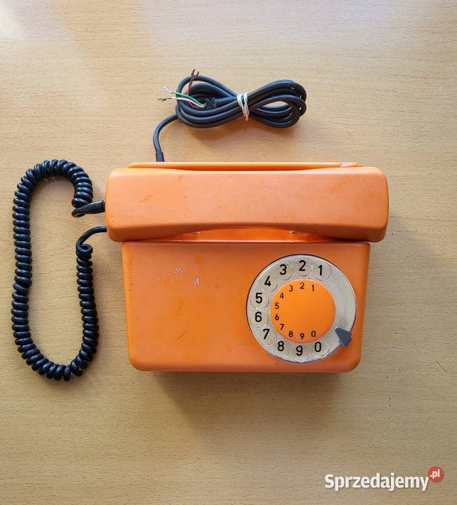 Kultowy Telefon RWT TULIPAN 1981 Pomarańczowy Włodawa