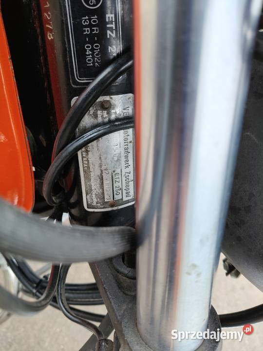 MZ ETZ 250 1985r z dokumentami motocykl MZ ETZ Nowe Skalmierzyce