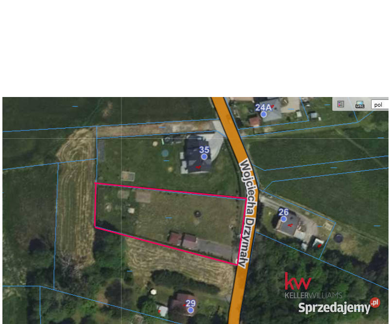 Grunt 2000m2 Gostyń Wojciecha Drzymały śląskie