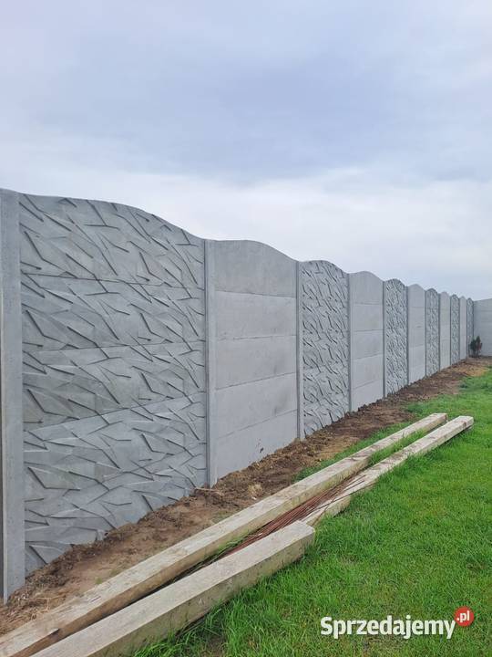 Ogrodzenia betonowe Nowoczene wzory Ogrodzenia i bramy Byków usługi budowlane