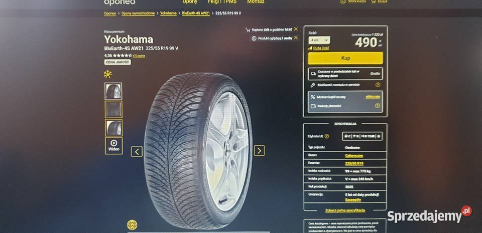 opony 24545R19 zimowe wielosezonowe letnie śląskie Cięcina