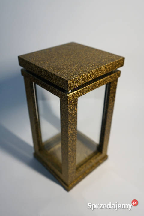 Złoty znicz żywiczny lampion classico