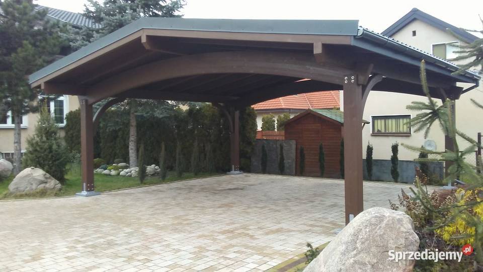 Wiata garażowa drewniana Italia 6M BSH Altany i wiaty małopolskie Łącko sprzedam