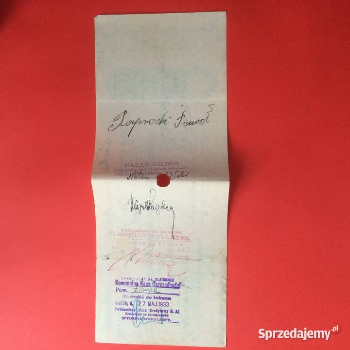 1507 Weksel Wystawiont W Krakowie 4