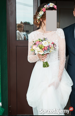 Anna Kara Joy 34XS koronka suknia ślubna Kraków sprzedam