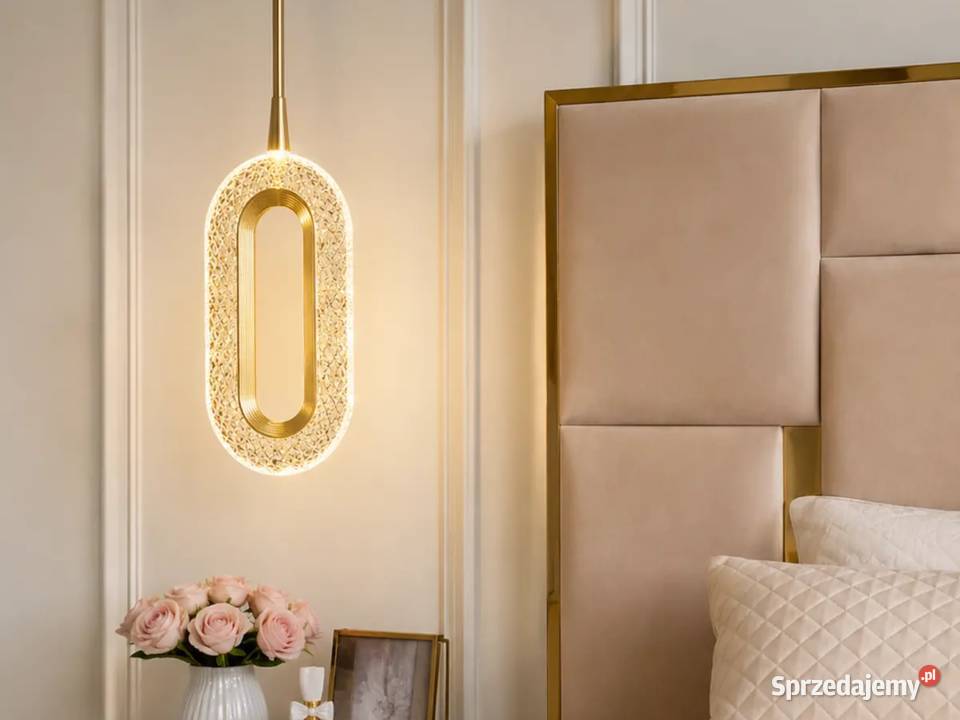 Żyrandol złoty nowoczesny lampa wisząca glamour
