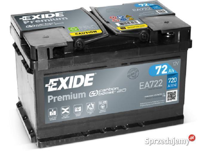 Akumulator Exide Premium 72Ah 720A PRAWY PLUS osobowe świętokrzyskie