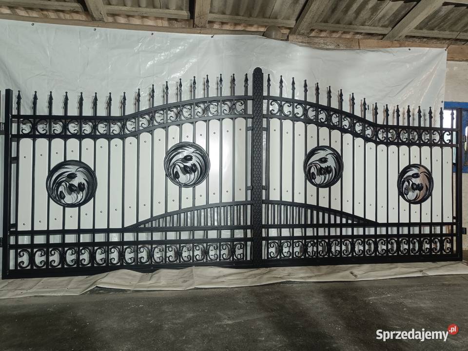 Brama Wjazdowa Dwuskrzydłowa Kuta Pręt Pełny