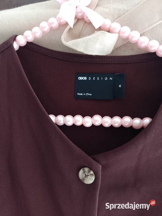 4042 ASOS Design Brązowa ołówkowa kamizelka Kraków