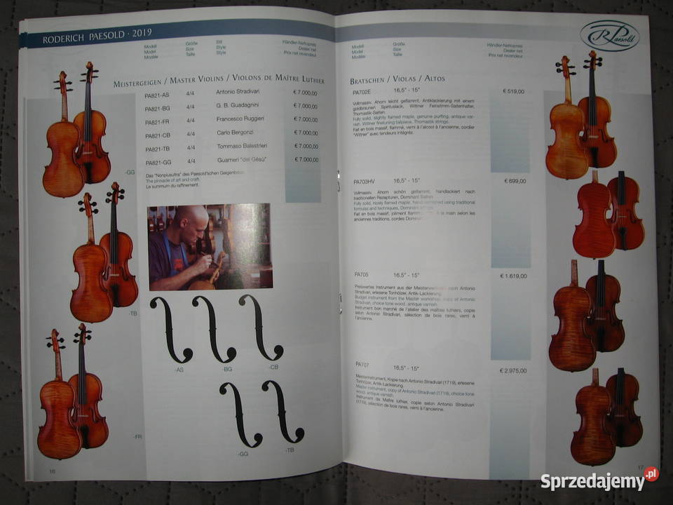 Roderich Paesold Bows Cellos Violins List 2019 pomorskie Kępice