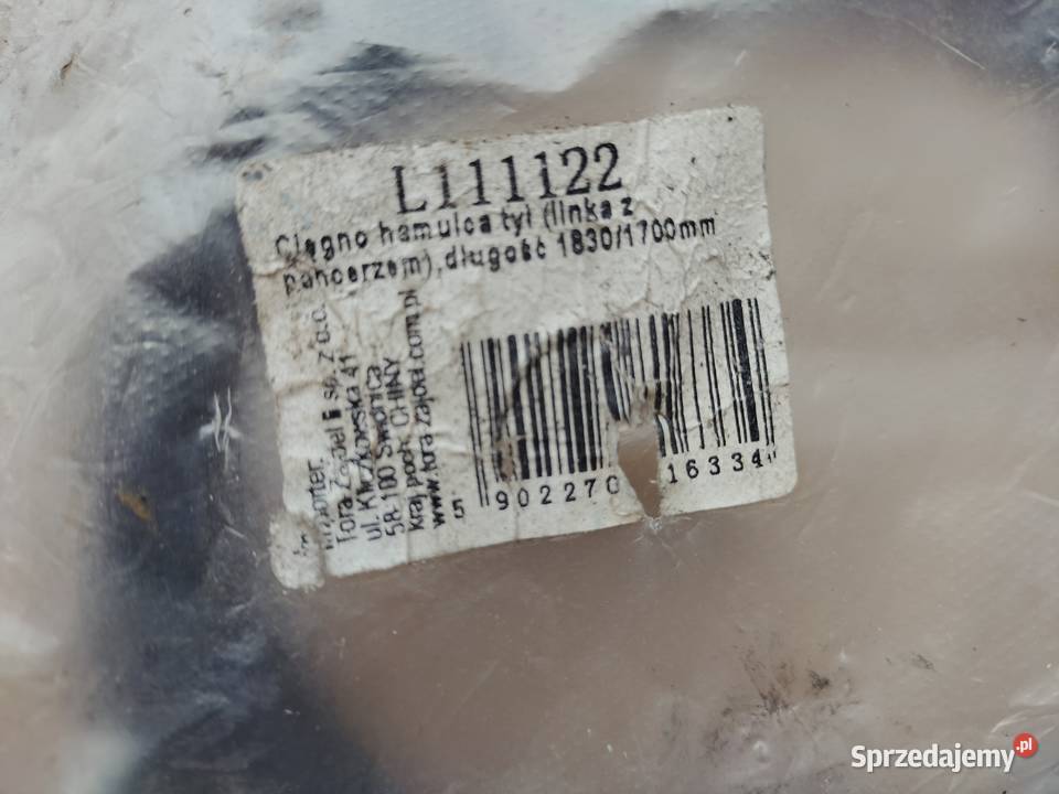 Linka Hamulcowa Tylna CIĘGNO HAMULCA TYŁ L111122 Pozostałe Kamień-Kolonia