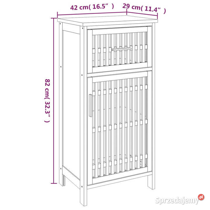 Szafka łazienkowa 42x29x82 drewno z orzecha Warszawa sprzedam