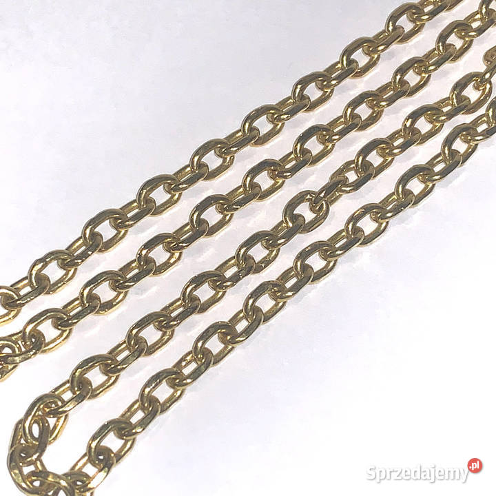 Złoty ŁAŃCUSZEK damski 18K piękny kuty ANKIER 53 Naszyjniki mazowieckie Warszawa sprzedam