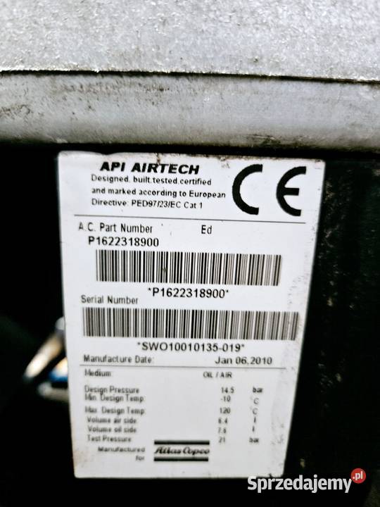Sprężarkakompresor Atlas Copco GA45P Krotoszyn