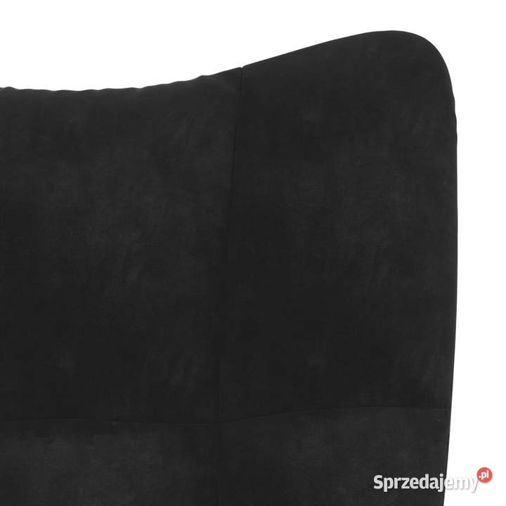 Fotel czarny obity aksamitem WM328079