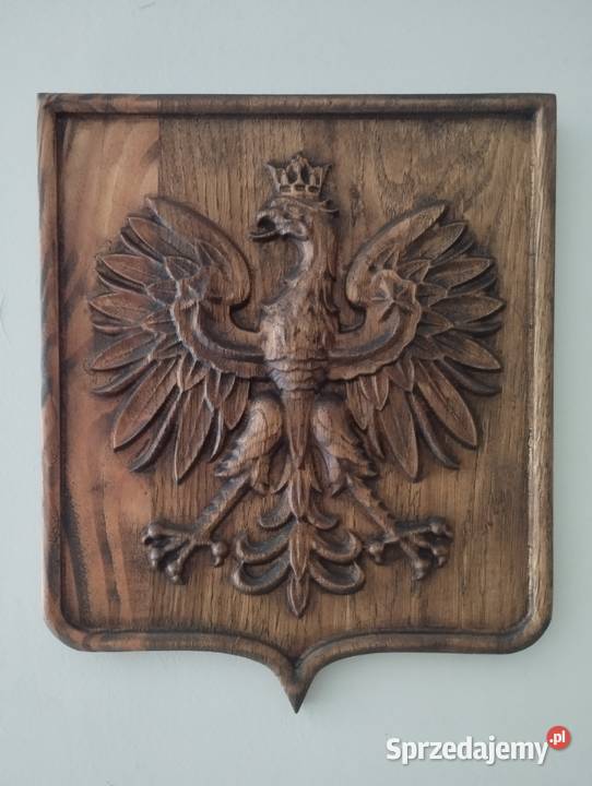 Godło Polska drewno płaskorzeźba orzeł RP Czechowice-Dziedzice