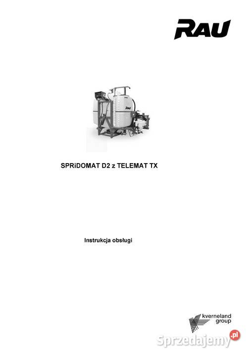 Instrukcja obsługi Rau Spridomat z Telemat TX Szamotuły