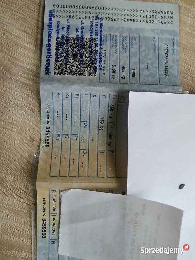 Przyczepka samochodowa małopolskie Szalowa