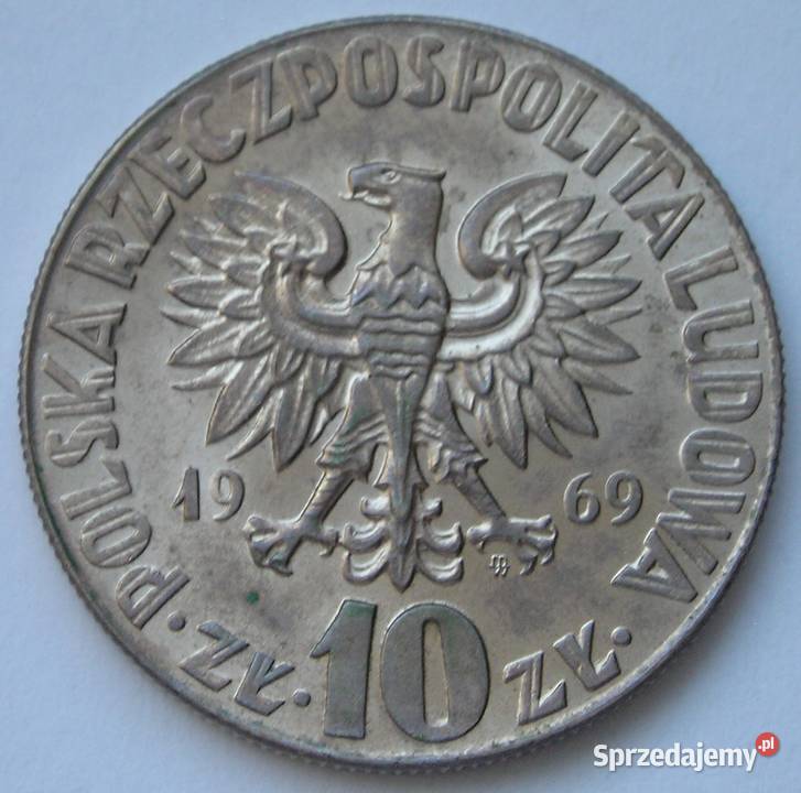 POLSKA 10 ZŁOTYCH 1969 MIKOŁAJ KOPERNIK STAN 1 łódzkie Łódź sprzedam
