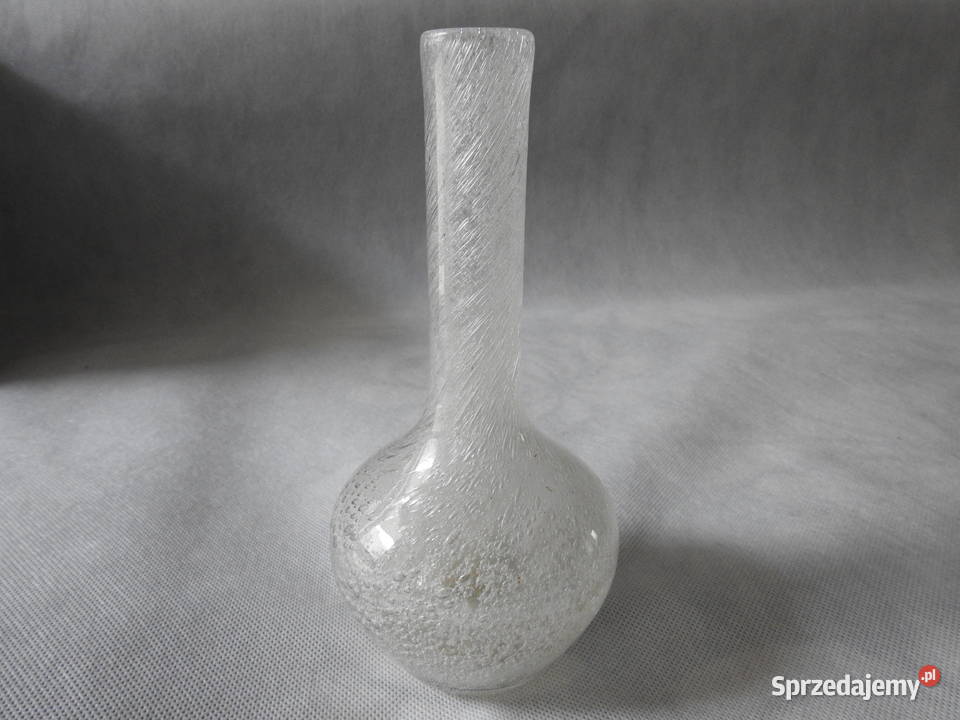 Wazonik ze szkła artystycznego z bąbelkami