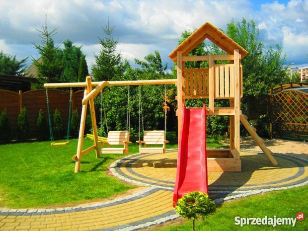 Meble ogrodowe barowe drewniane huśtawkiTran 100 Chojnice