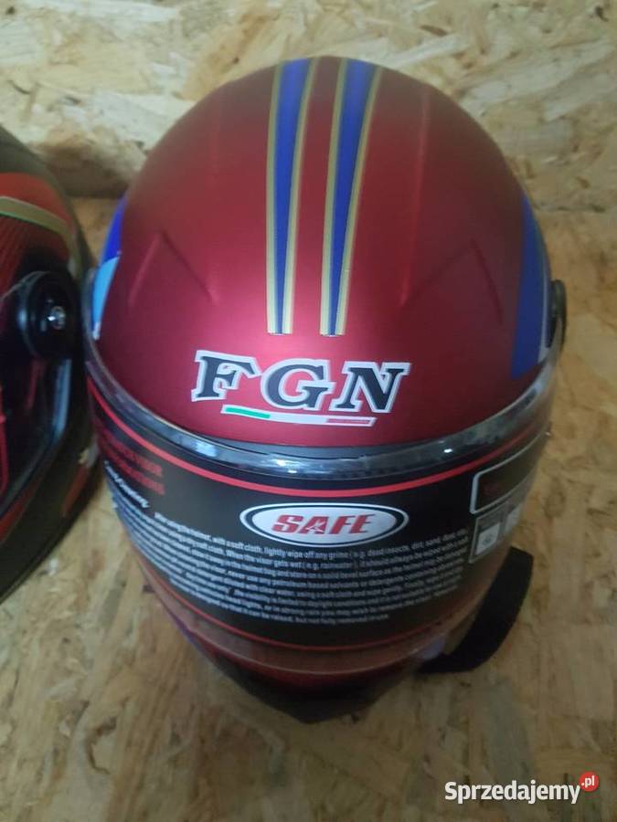 KASK MOTOCYKLOWY pojedyncza SZYBA FGN Pozostałe Głogowa