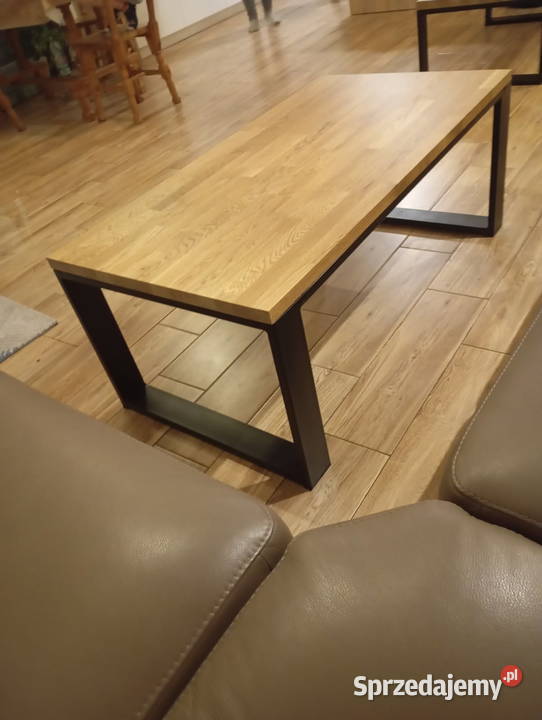 Stolik kawowy dębowy loftowy