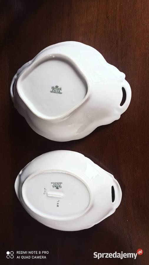 Patera Victoria Czechoslovakia Biała złocona Gdańsk