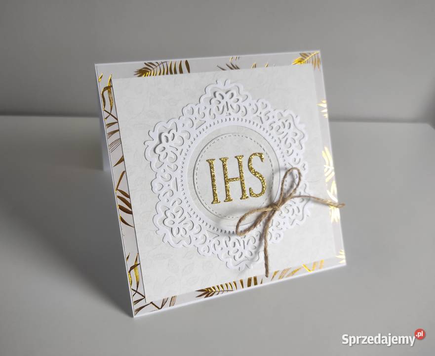 Kartka ręcznie robiona na Komunię Świętą Rękodzieło Łódź