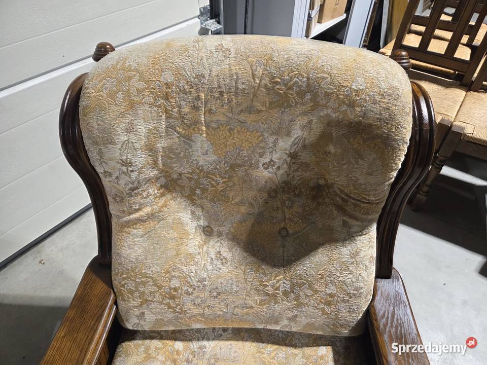 Masywny dębowy zestaw wypoczynkowy 311 wielkopolskie sprzedam