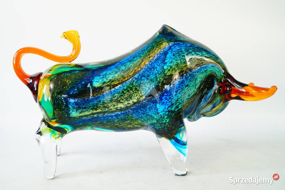 Figura szklana Murano style Byk byczek Wall Gizałki