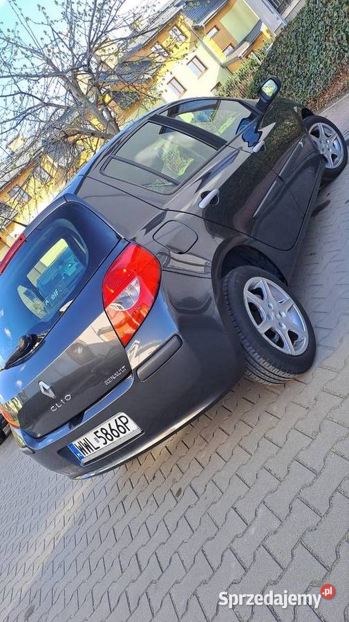 Renault Clio 16 16v 2006 przebieg 175000 grafitowy Grodzisk Mazowiecki