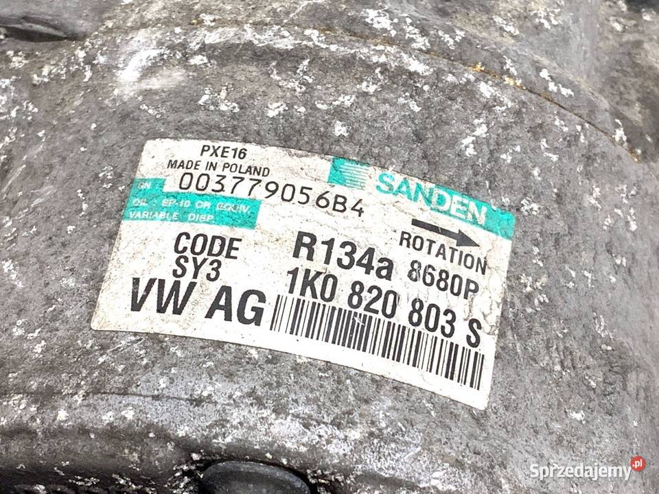 SPRĘŻARKA KLIMATYZACJI VW GOLF V 1K0820803S 20 Kompresory klimatyzacji