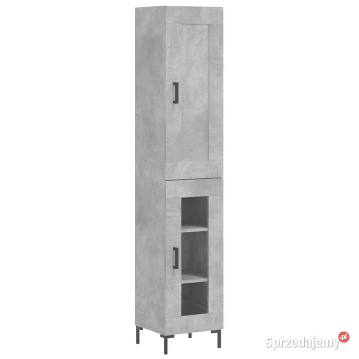 Wysoka szafka szarość betonu 345x34x180 Warszawa sprzedam