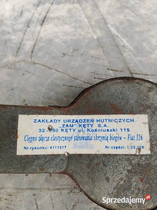 Cięgno złącza elastycznego Fiat 126p skrzyni lubelskie