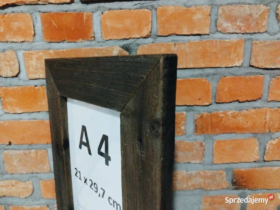 Ramka A4 Rustykalna Stare Drewno Prudnik