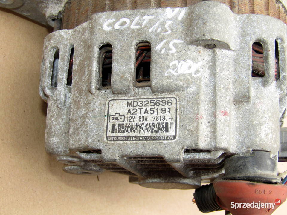 ALTERNATOR MITSUBISHI COLT V 13 15 80A MD325696 Mysłaków