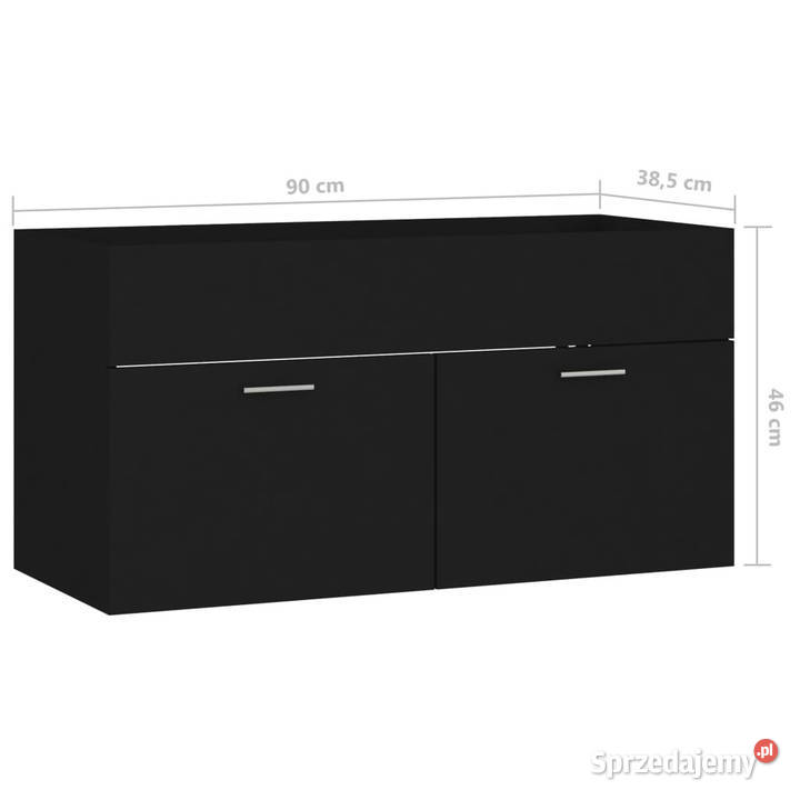 Szafka pod umywalkę czarna 90x385x46 WM804666 mazowieckie Warszawa