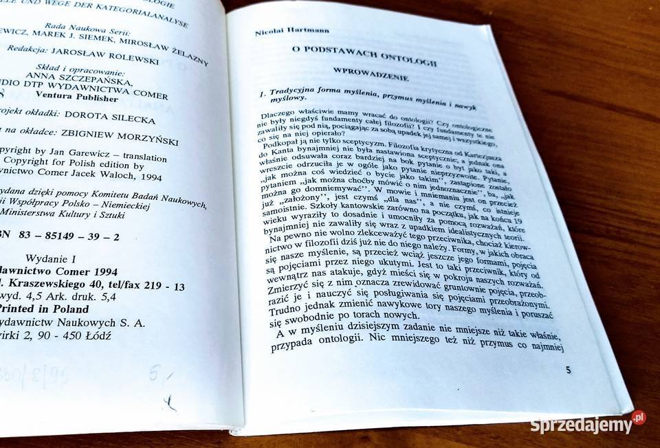 O podstawach ontologii Cele i drogi analizy