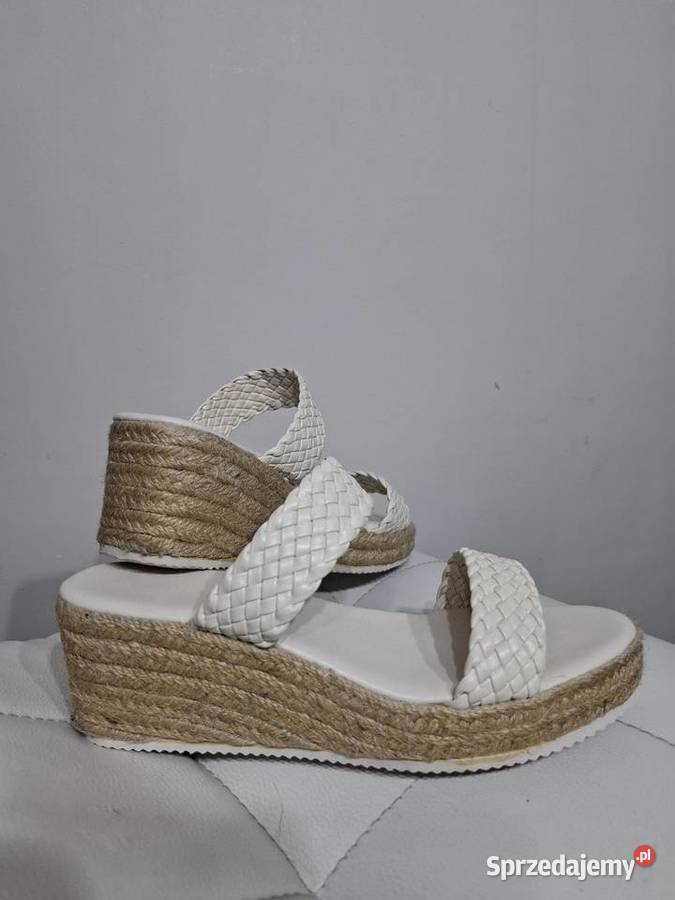 Sandały 385 klapki espadryle damskie brązowy/beżowy Obuwie małopolskie Kraków