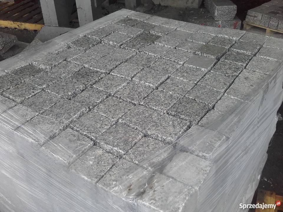 Kostka ganitowa z płyt 10x10x8 płomieniowana Pozostałe Strzegom
