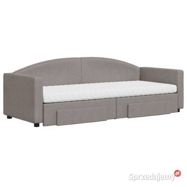 vidaXL Sofa rozsuwana z szufladami taupe 80x200 Warszawa