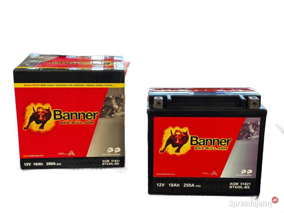 Akumulator BANNER 12V 18Ah 250A P BTX20LBS 51821 Jelcz-Laskowice