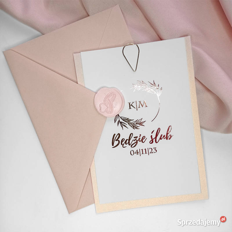 OLIWIA zaproszenia ślubne rose gold Pozostałe Siedlce