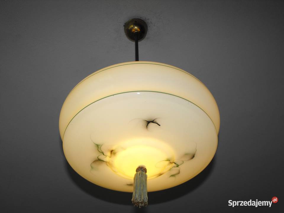 Wisząca lampa Art Deco ładny duży klosz Skierniewice sprzedam